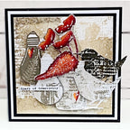 Tracy Evans Boutique Designs Jar of Wishes A7 Clear Stamps te26 black bird