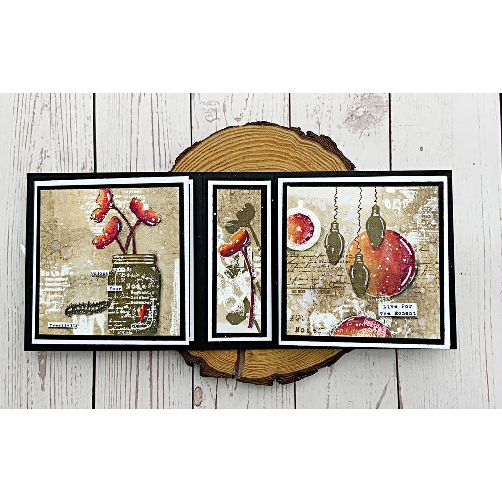 Tracy Evans Boutique Designs Jar of Wishes A7 Clear Stamps te26 flowers
