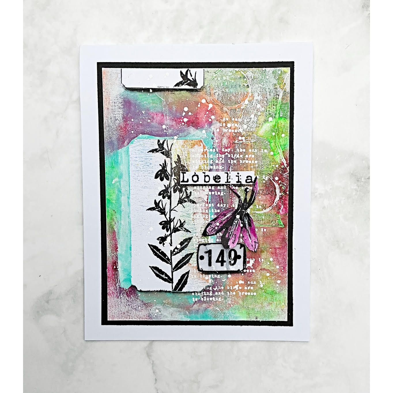 Tracy Evans Boutique Designs Lobelia A6 Clear Stamps te46 lobelia