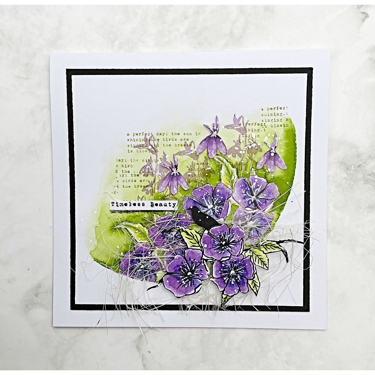 Tracy Evans Boutique Designs Lobelia A6 Clear Stamps te46