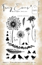 Tracy Evans Boutique Designs Love Grows Here A5 Clear Stamp Set te65