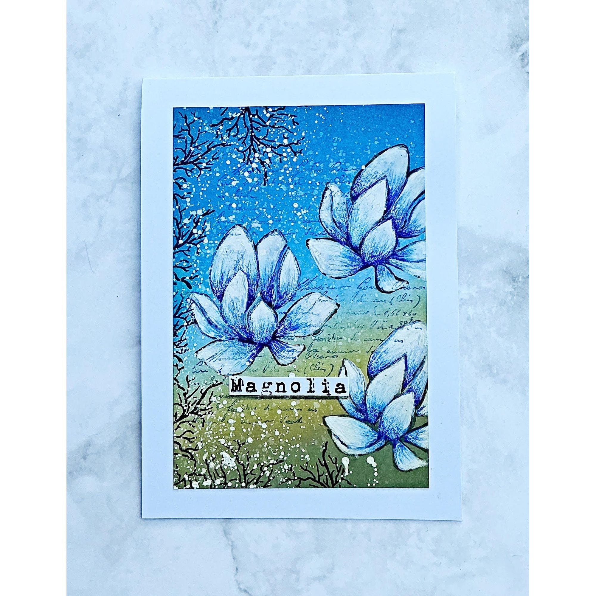 Tracy Evans Boutique Designs Magnolia A6 Clear Stamps te43 magnolia