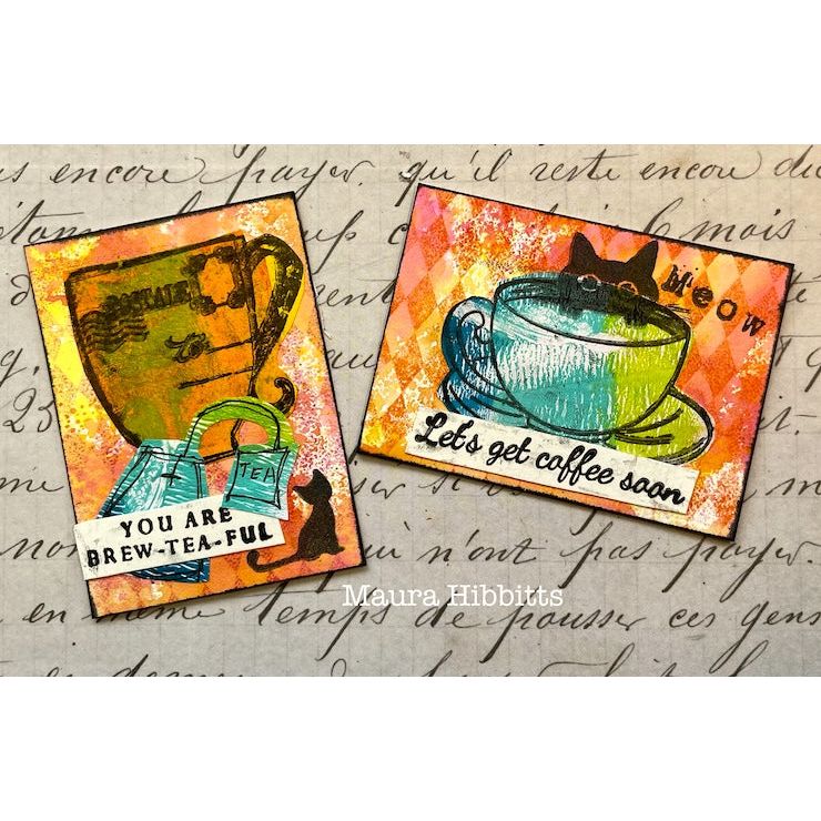 Tracy Evans Boutique Designs Numerical Cats A5 Clear Stamps te36 cups | color-code:ALT01