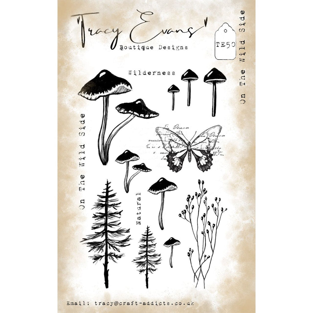 Tracy Evans Boutique Designs On The Wild Side A6 Clear Stamps te50