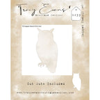 Tracy Evans Boutique Designs Owl 4x4 Snippet Stencil ss33