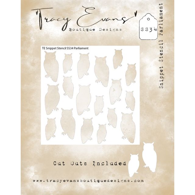 Tracy Evans Boutique Designs Parliament 4x4 Snippet Stencil ss34