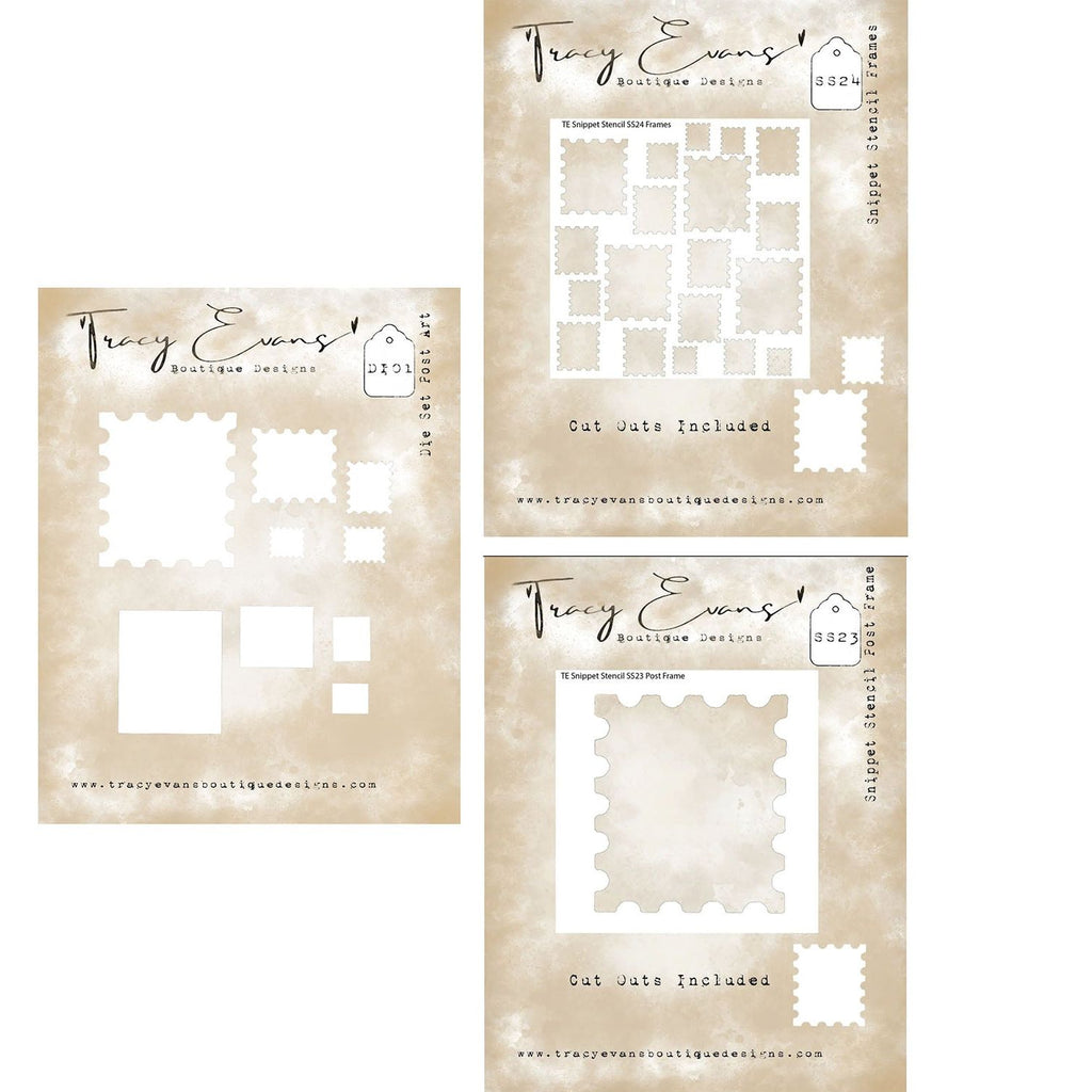 Tracy Evans Boutique Designs Post Art Die and Stencil Bundle