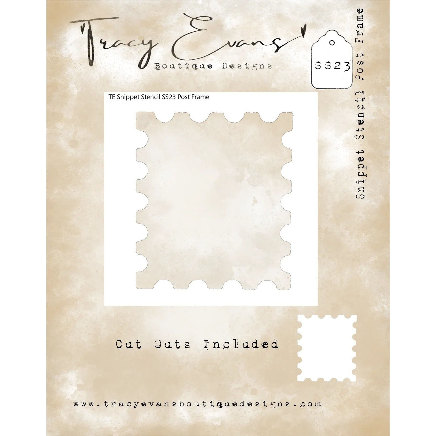 Tracy Evans Boutique Designs Post Frame Snippet Stencil ss023