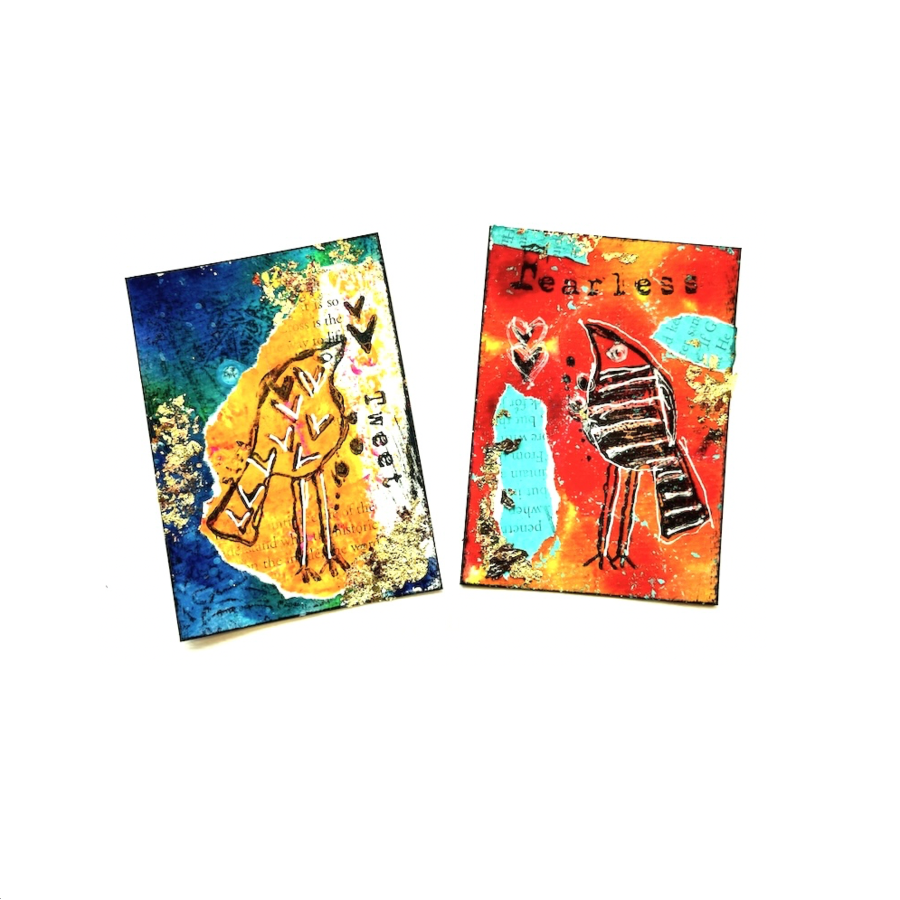 Tracy Evans Boutique Designs Quirky Birds A6 Clear Stamps te010 fearless tweet cards | color-code:ALT02