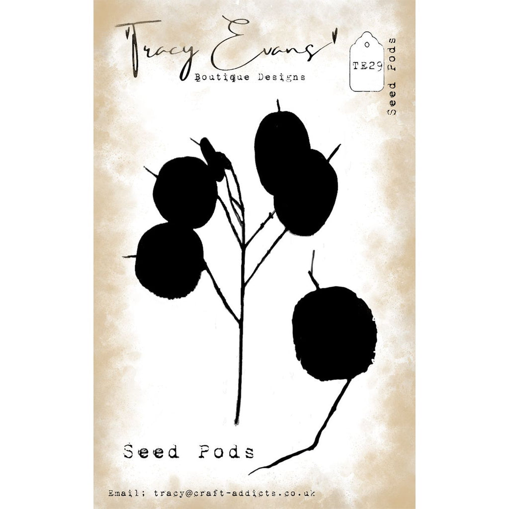 Tracy Evans Boutique Designs Seed Pods A7 Clear Stamps te29