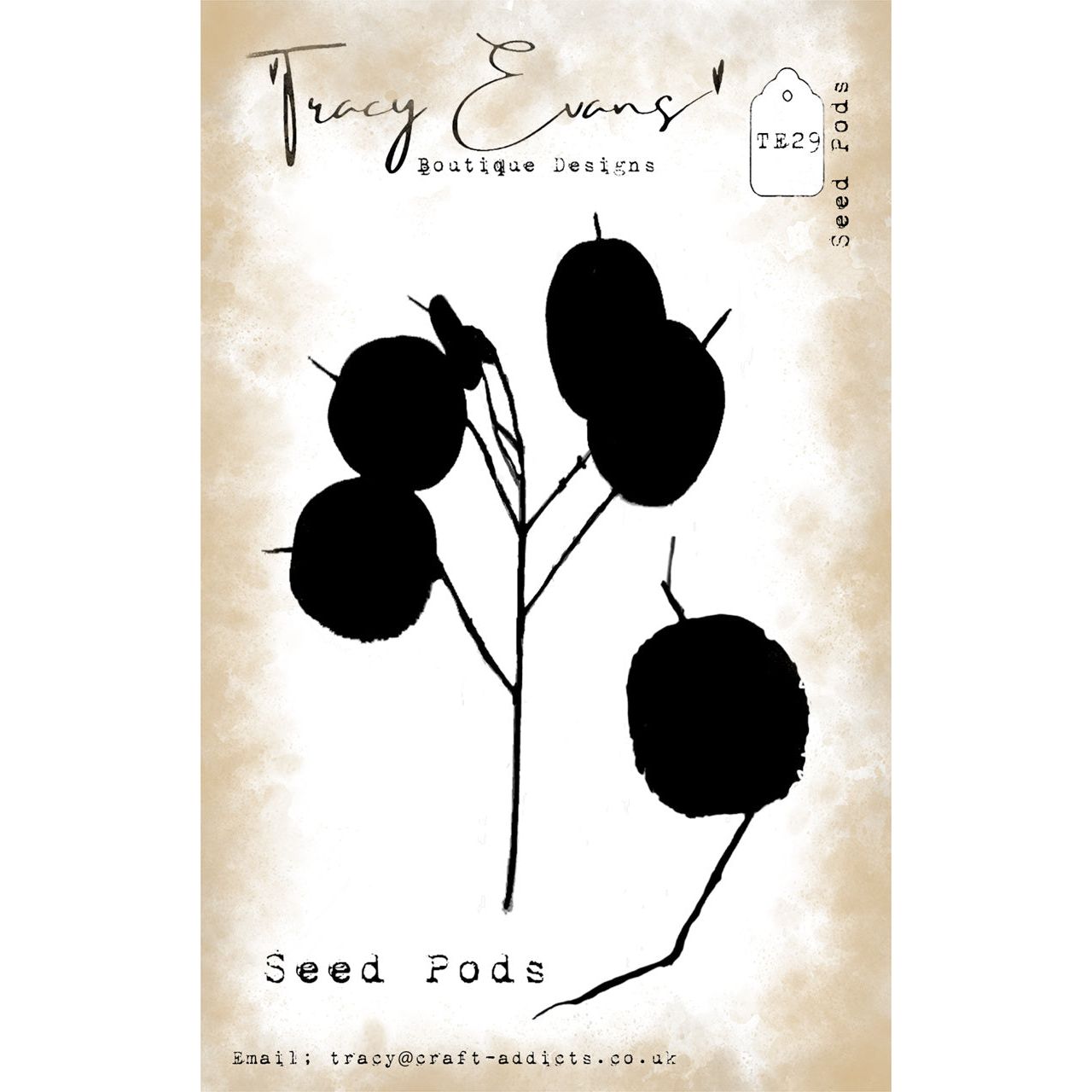 Tracy Evans Boutique Designs Seed Pods A7 Clear Stamps te29