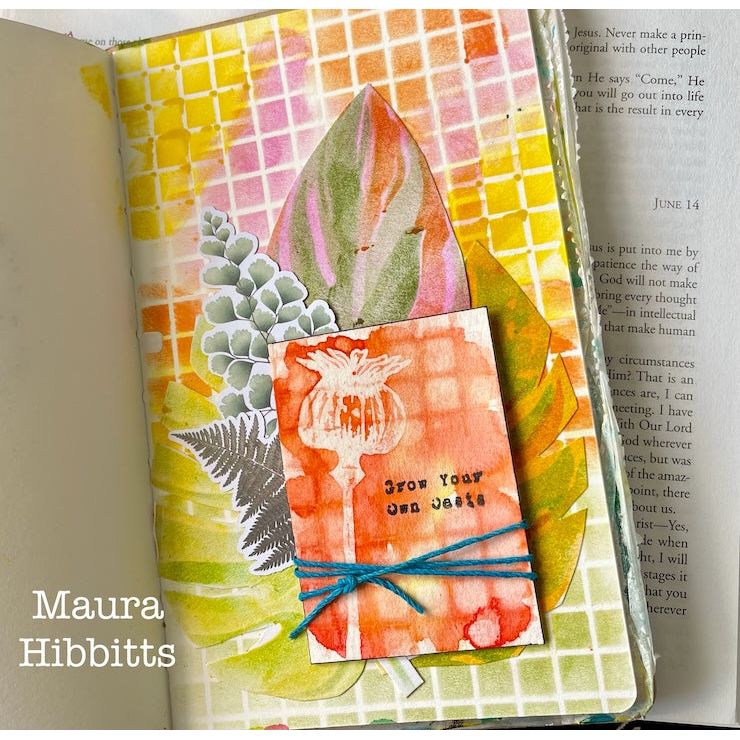 Tracy Evans Boutique Designs Seedheads A7 Clear Stamps te40 leaves | color-code:ALT01