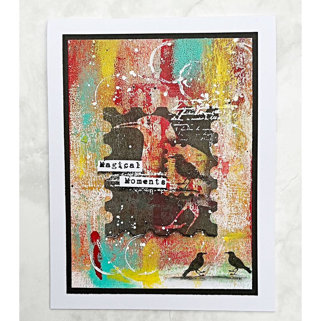 Tracy Evans Boutique Designs Shadowed Elements A7 Clear Stamps te12 magical moments