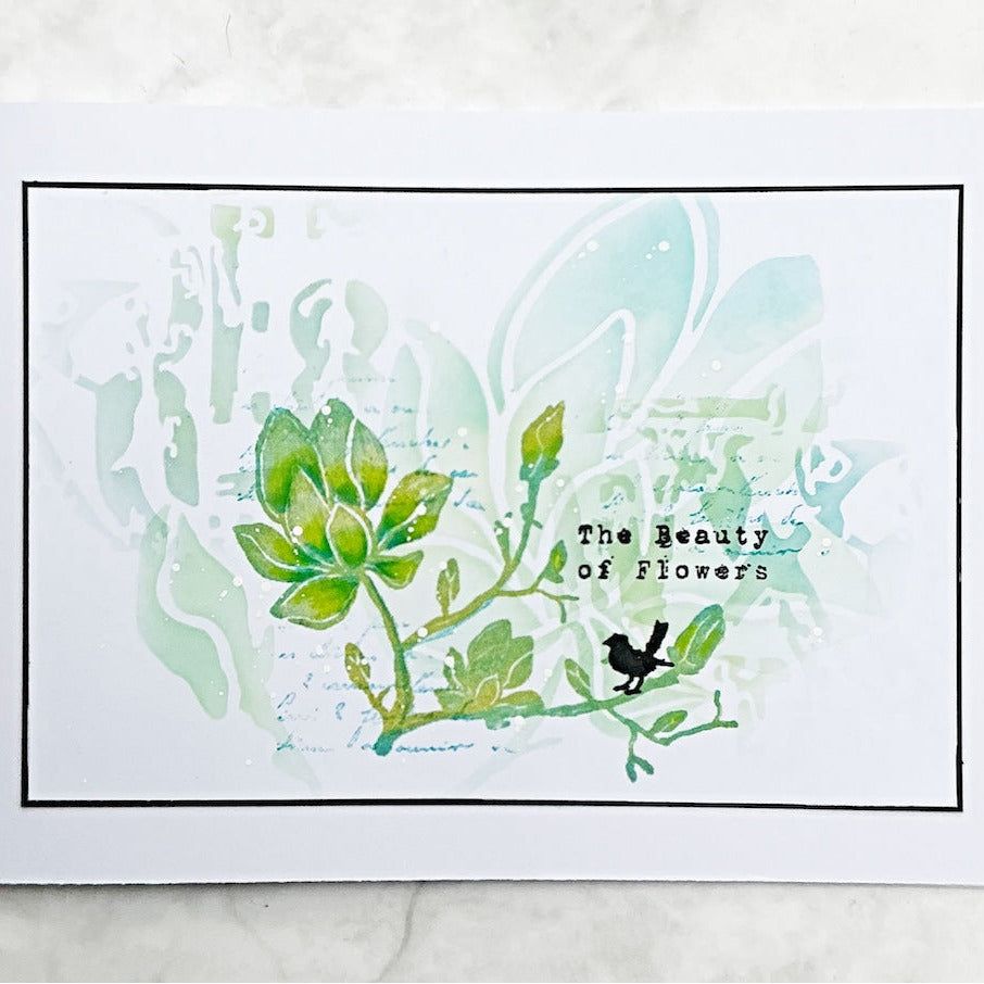 Tracy Evans Boutique Designs Silhouette Bloom 6x6 Stencil st2 flowers