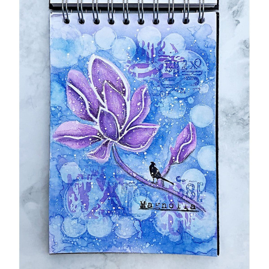 Tracy Evans Boutique Designs Silhouette Bloom 6x6 Stencil st2 magnolia