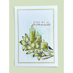 Tracy Evans Boutique Designs Sit and Reflect Clear Stamps te70 green candles green flowers card