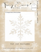Tracy Evans Boutique Designs Snowflake 4x4 Snippet Stencil ss46