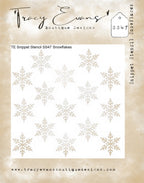 Tracy Evans Boutique Designs Snowflakes 4x4 Snippet Stencil ss47