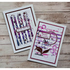 Tracy Evans Boutique Designs Stripes 6x6 Stencil st12 happy birthday purple stripes