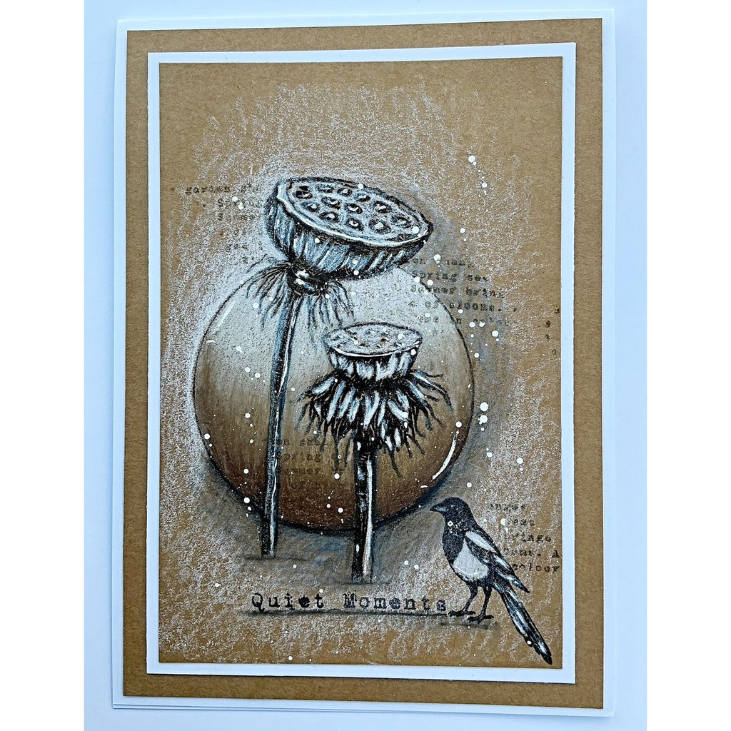 Tracy Evans Boutique Designs The Miracle Of A Flower A5 Clear Stamp Set te59 bird