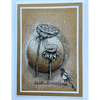 Tracy Evans Boutique Designs The Miracle Of A Flower A5 Clear Stamp Set te59 bird