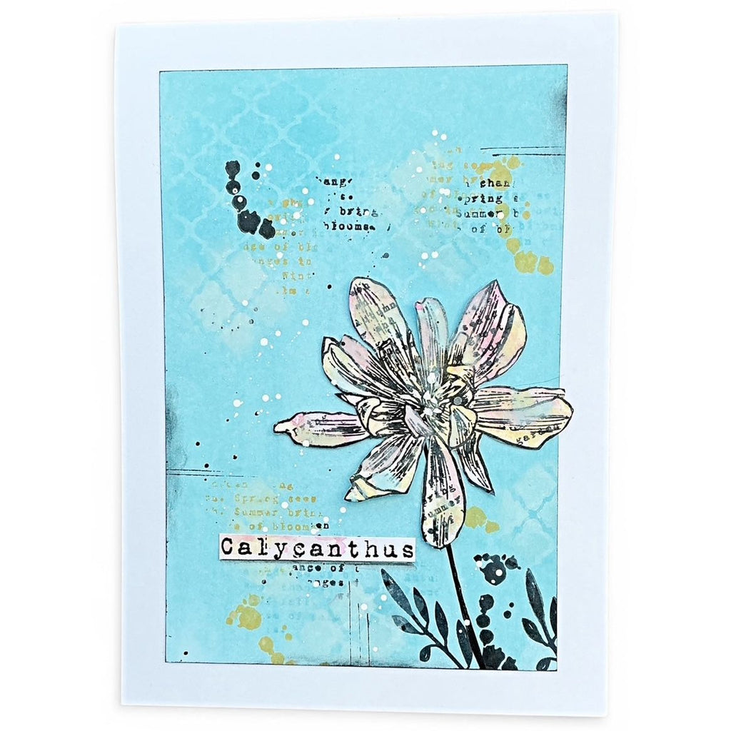 Tracy Evans Boutique Designs Tiles 4x4 Snippet Stencil ss37 calycanthus