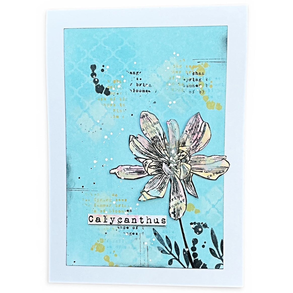 Tracy Evans Boutique Designs Tiles 4x4 Snippet Stencil ss37 calycanthus