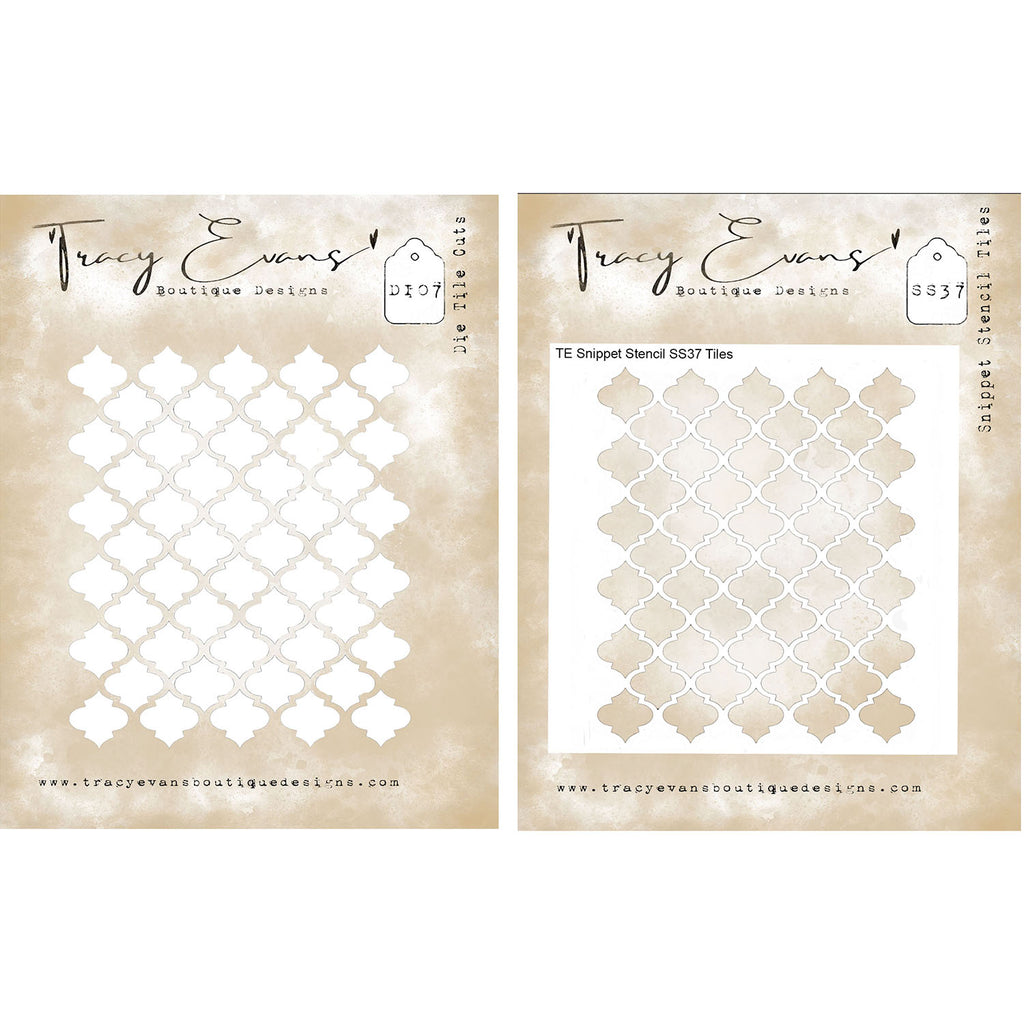 Tracy Evans Boutique Designs Tiles Die And Stencil Bundle