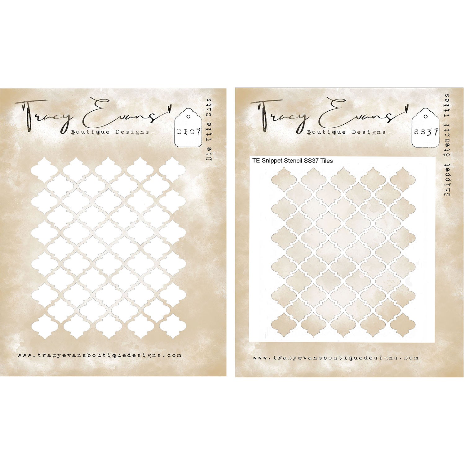 Tracy Evans Boutique Designs Tiles Die And Stencil Bundle