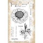 Tracy Evans Boutique Designs Zinnia A6 Clear Stamps te41