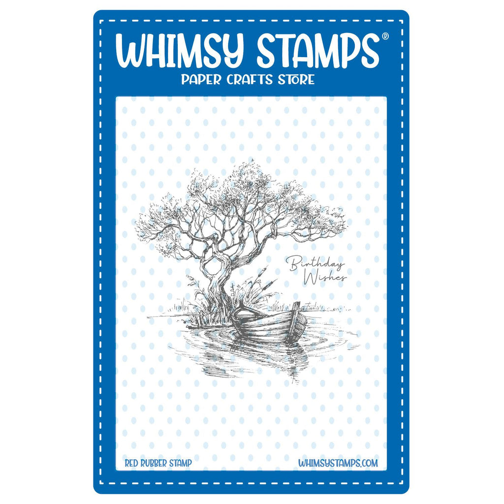 Whimsy Stamps Tranquil Wishes Rubber Stamp ddb0066a