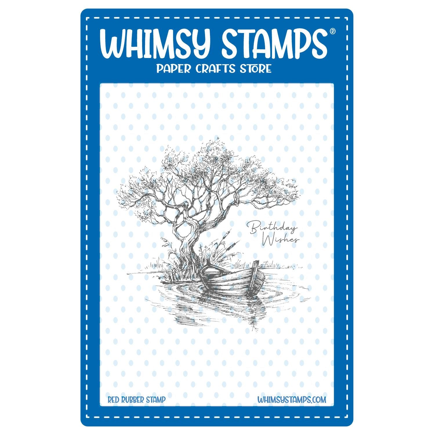 Whimsy Stamps Tranquil Wishes Rubber Stamp ddb0066a