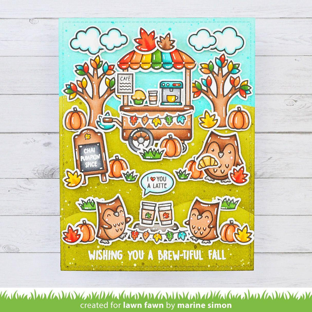 Lawn Fawn Tiny Sentiments: Coffee Clear Stamps lf3498 Brew-tiful