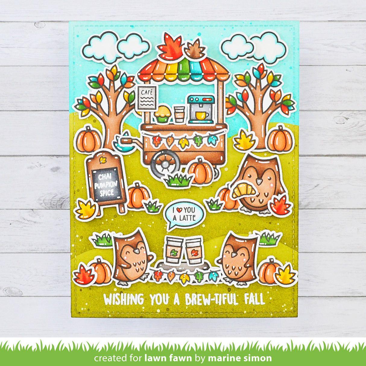 Lawn Fawn Tiny Sentiments: Coffee Clear Stamps lf3498 Brew-tiful