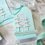 CZ Design Tree Plate Greetings Wafer Dies czd287c And Everything Nice Christmas Tag