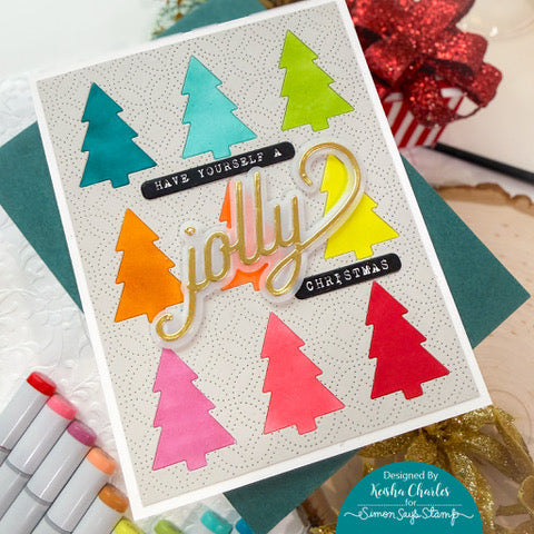 CZ Design Tree Plate Wafer Die czd286c And Everything Nice Holiday Card | color-code:ALT08