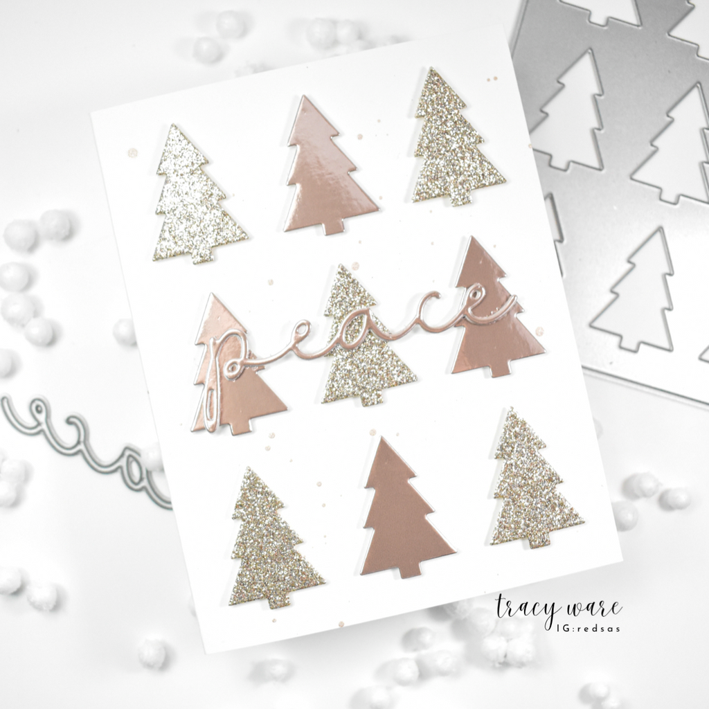 CZ Design Tree Plate Wafer Die czd286c And Everything Nice Holiday Card | color-code:ALT04