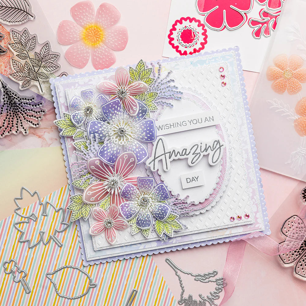 Chloe's Creative Cards Trellis Background 2D Embossing Folder c-8emb-trell