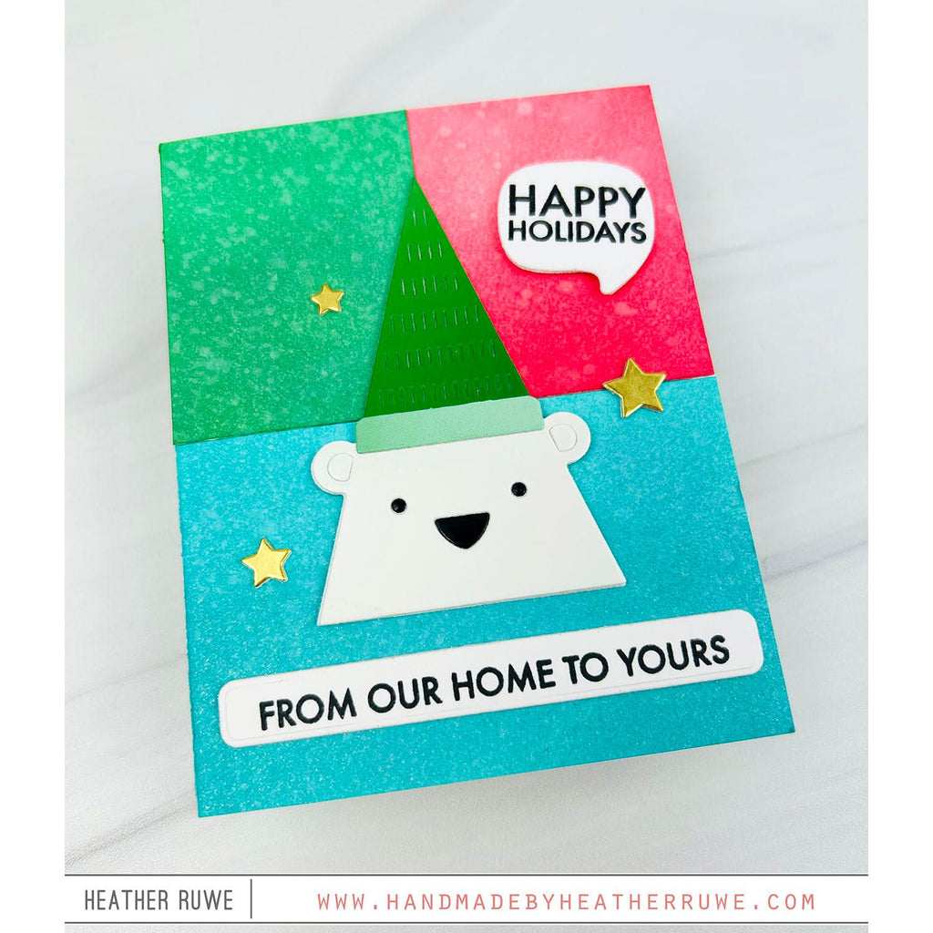Simon Says Stamp Triangle Bear Wafer Dies s1048 And Everything Nice Christmas Card | color-code:ALT02