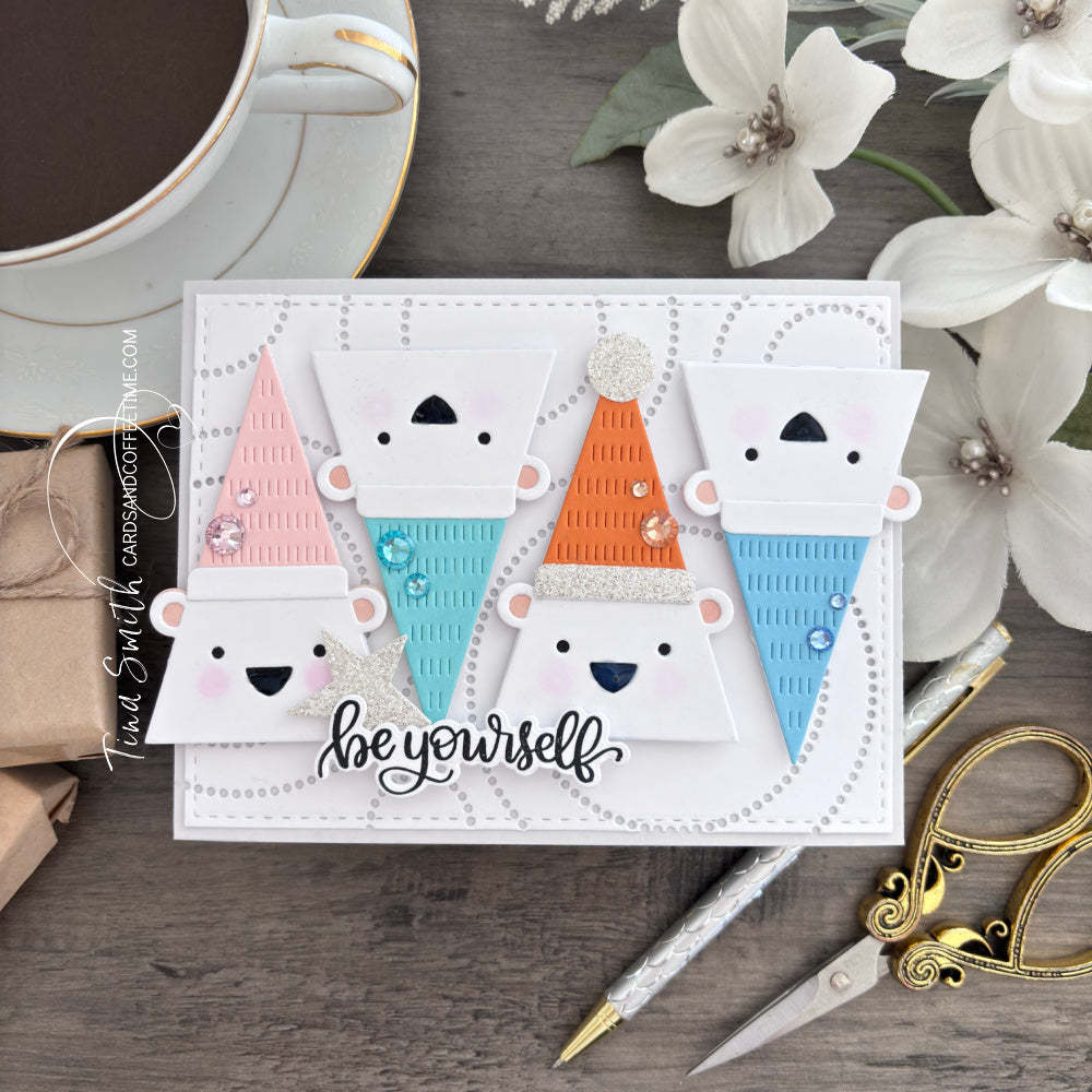 Simon Says Stamp Triangle Bear Wafer Dies s1048 And Everything Nice Friend Card | color-code:ALT03