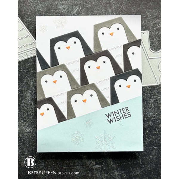 Simon Says Stamp Triangle Penguin Wafer Die s1057 And Everything Nice Christmas Card