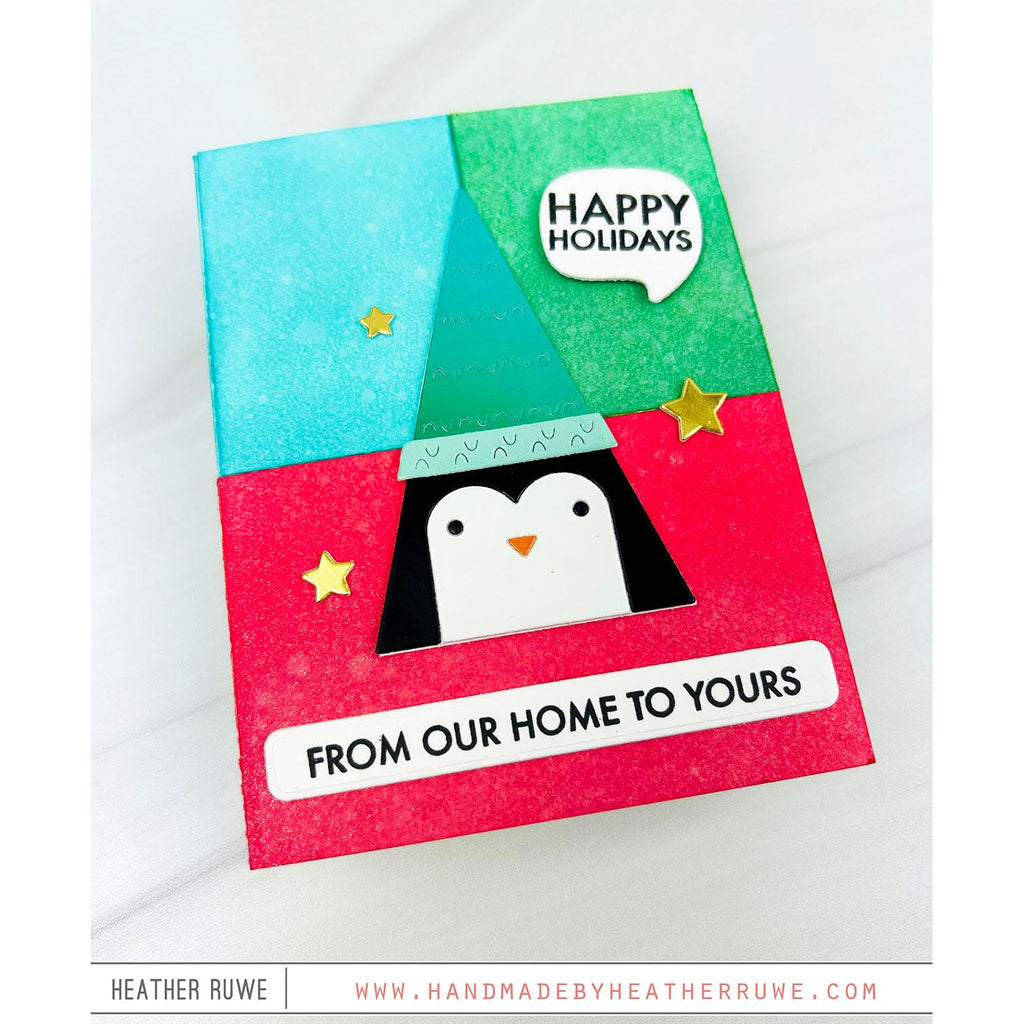 Simon Says Stamp Triangle Penguin Wafer Die s1057 And Everything Nice Christmas Card | color-code:ALT01