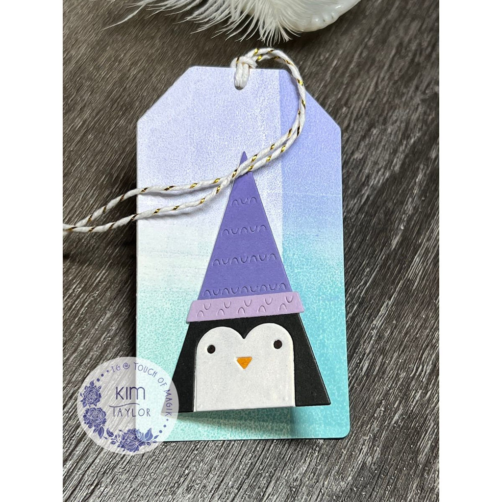 Simon Says Stamp Triangle Penguin Wafer Die s1057 And Everything Nice Christmas Tag 