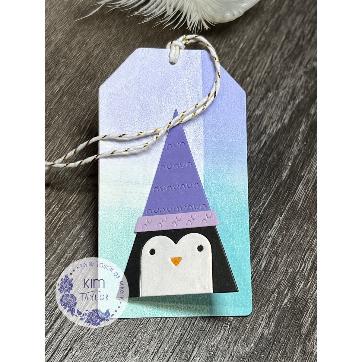 Simon Says Stamp Triangle Penguin Bundle set1106tp And Everything Nice Christmas Tag