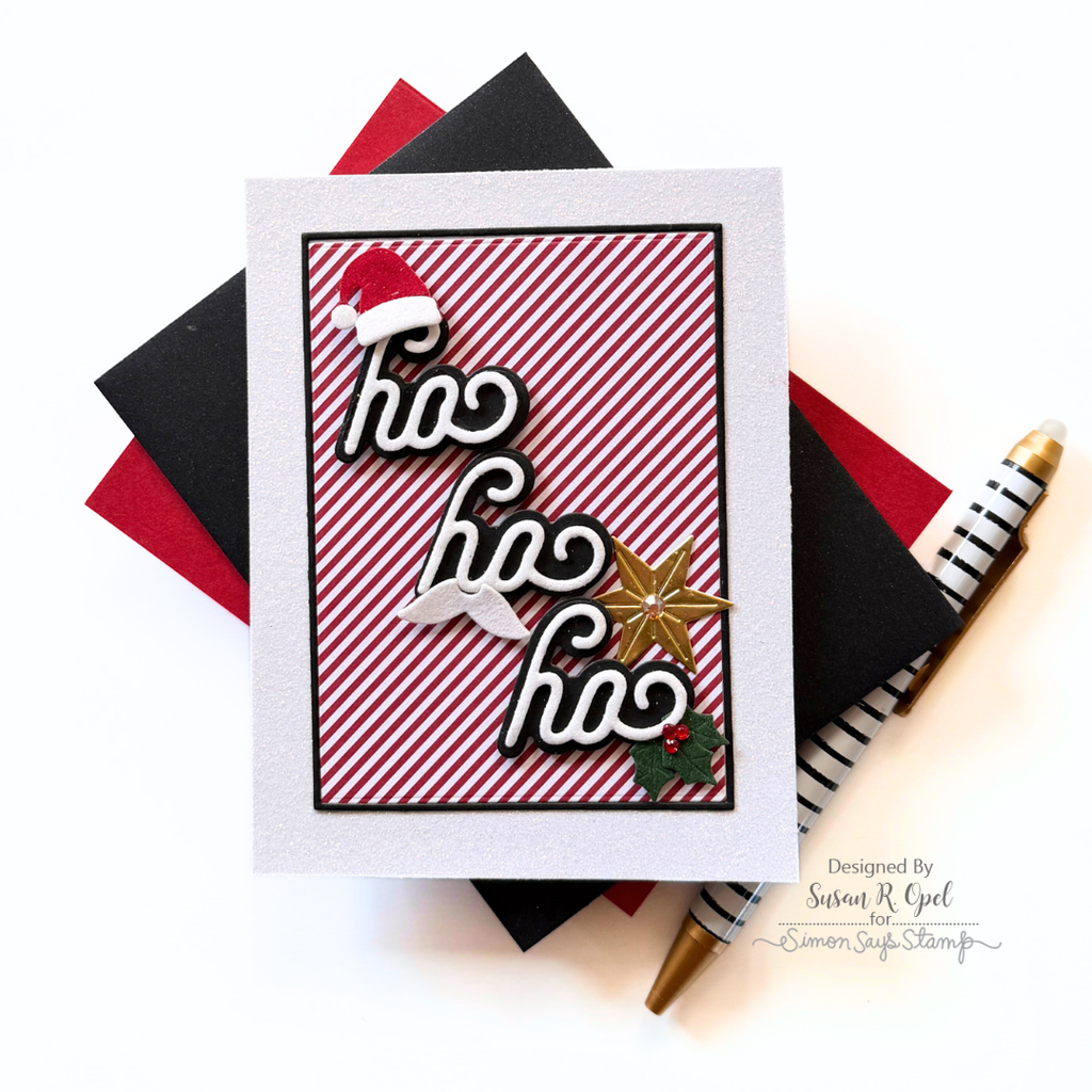 Simon Says Stamp Triangle Santa Wafer Die s1056 And Everything Nice Christmas Card