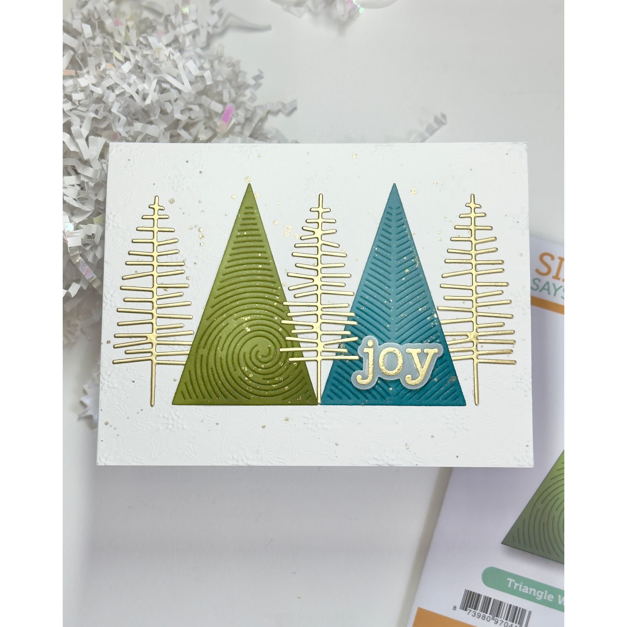 Simon Says Stamp Triangle Whirl Trees Bundle set1108tw And Everything Nice Christmas Card