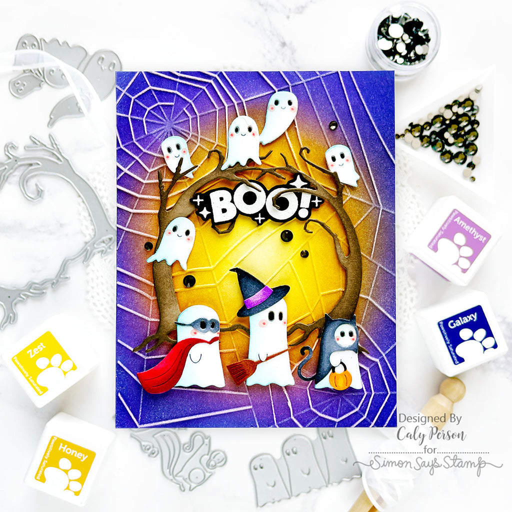 Simon Says Stamp Trick or Treat Ghosts Wafer Dies s975 Sweet Wishes Halloween Card | color-code:ALT03