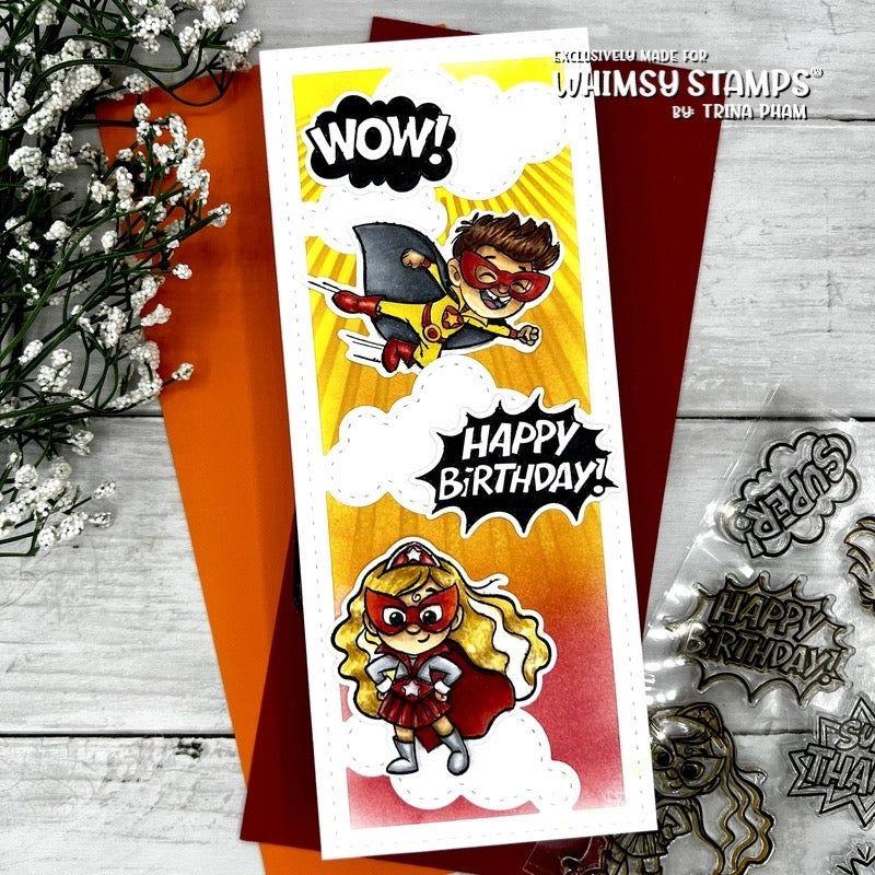 Whimsy Stamps Super Kids Clear Stamps khb176b long
