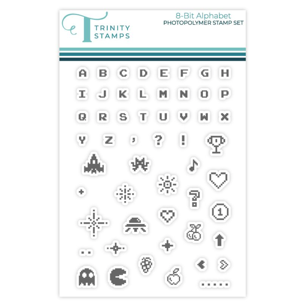 Trinity Stamps 8-Bit Alphabet Clear Stamp Set 260404-tps