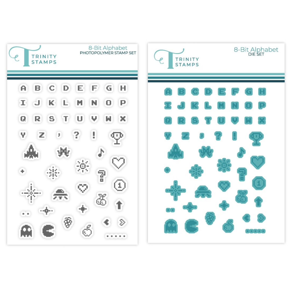 Trinity Stamps 8-Bit Alphabet Stamps and Dies Bundle